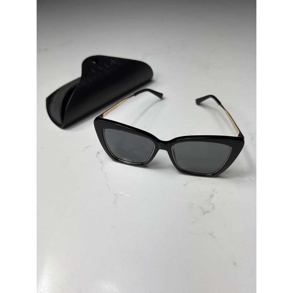 DIFF EYEWEAR BECKY IV BK-BB189 BLACK GOLD POLARIZED EYEGLASSES